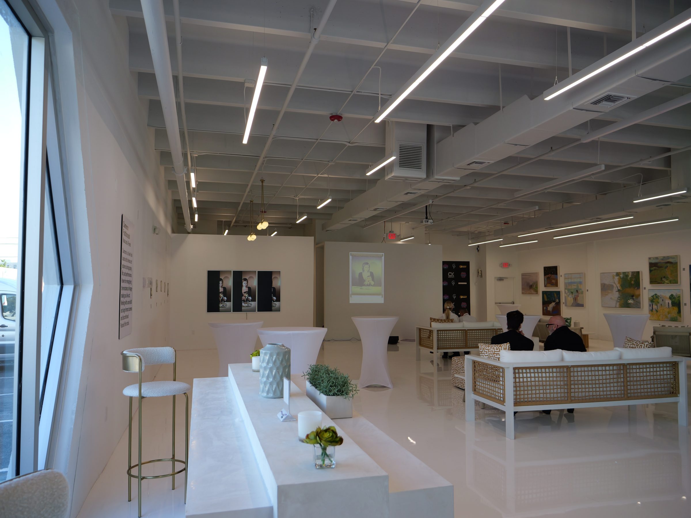 The Encore Wynwood interior converted to a gallery for Miami Art Week